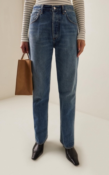 Baretta Rigid Mid-Rise Straight-Leg Jeans