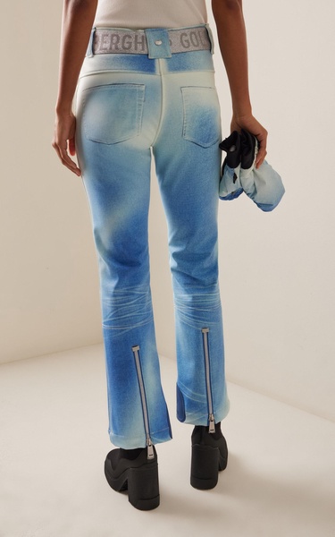 Blanchi Denim-Print Ski Pants