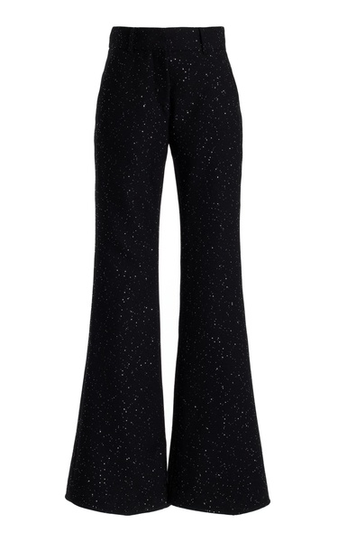 Allanon Sequined Wool-Blend Flare Pants 