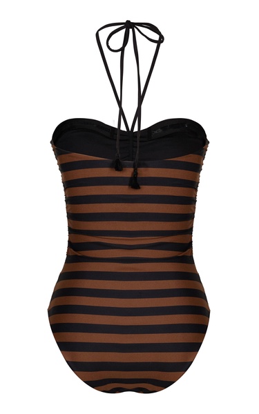 Ucayali Striped Halter One-Piece Swimsuit