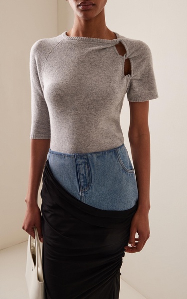 Helix Open-Twist Cashmere Sweater