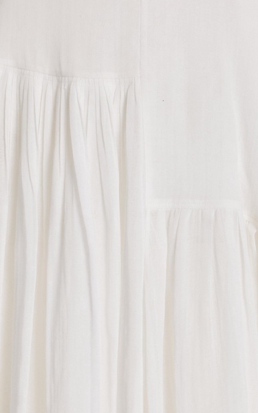 Femke Pleated Cotton-Silk Maxi Skirt