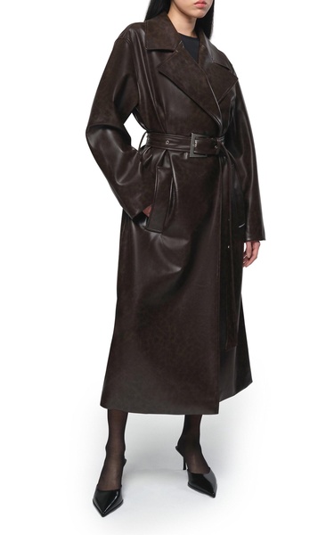 Tate Recycled Leather Trench Coat