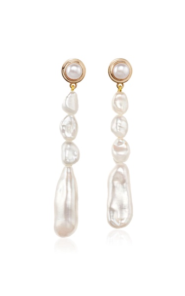 Short Emmanuelle 18K Gold Vermeil Pearl Earrings  