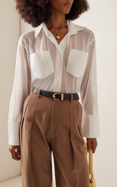 Oversized Cotton-Blend Shirt