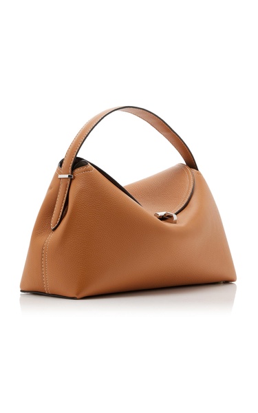 T-Lock Leather Top Handle Bag