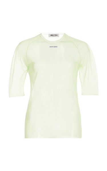 Sheer-Knit T-Shirt