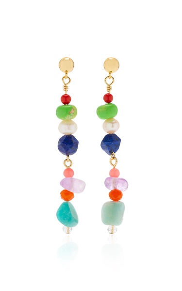 Rock My World 18K Gold-Plated  Multi-Stone Earrings