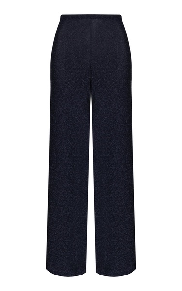 Pleasurable Effects Knit Lurex Wide-Leg Pants