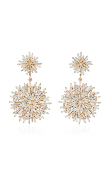 Classic 18K Yellow Gold Diamond Midi Earrings