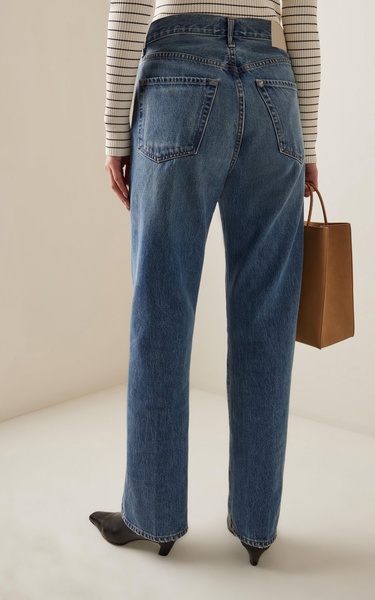 Baretta Rigid Mid-Rise Straight-Leg Jeans