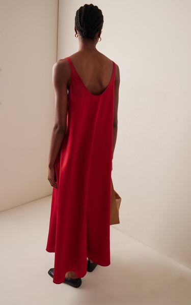 Exclusive Yoko Sleeveless Cotton Maxi Dress