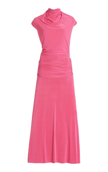 Exclusive Hesc Open-Back Jersey Maxi Dress