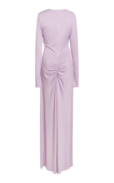 Ruched Satin Gown