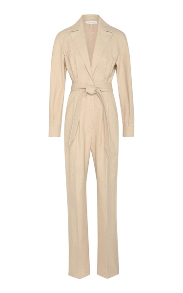 Natura Tailored Cotton-Silk Jumpsuit