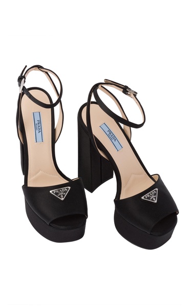 satin platform 135mm sandals