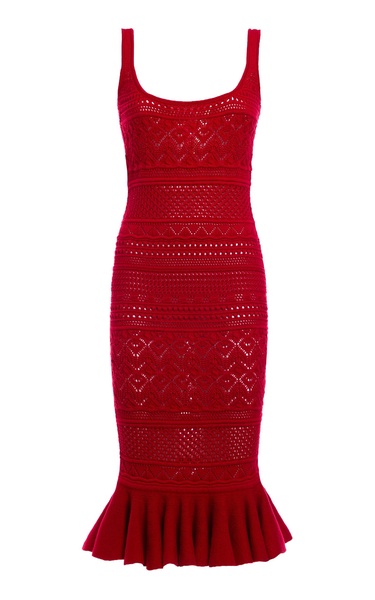 Crocheted-Cotton Midi Dress