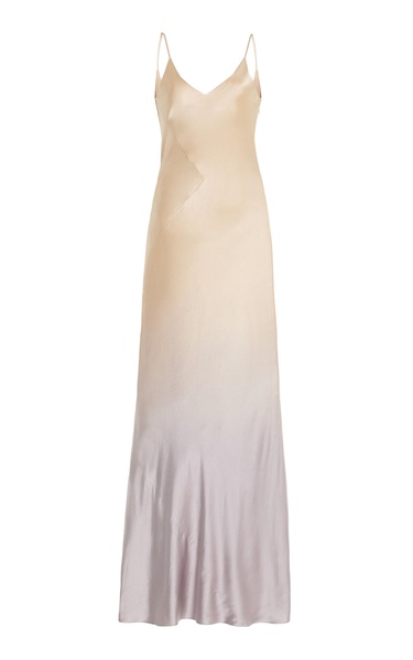 Exclusive Gradient Silk Slip Gown