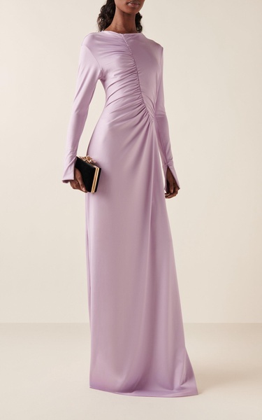 Ruched Satin Gown