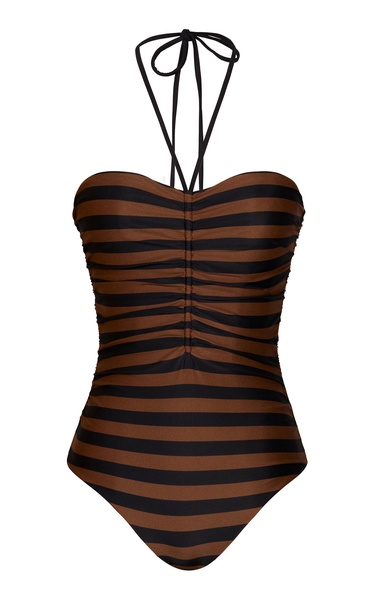 Ucayali Striped Halter One-Piece Swimsuit