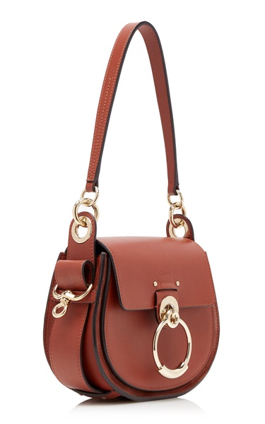 Tess O-Ring Leather And Suede Bag