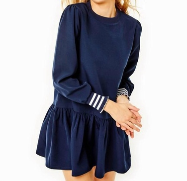 vine mini dress in navy