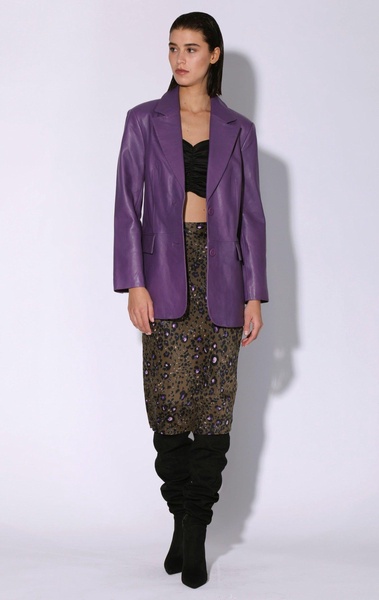 kira blazer, amethyst - leather