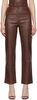 Brown Junior Faux-Leather Pants