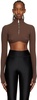 Brown Spiral Turtleneck