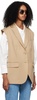 Tan Notched Lapel Vest