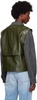 Green Tonny Zip-Up Faux-Leather Vest