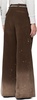 Brown Corduroy Wide Leg Flare Trousers