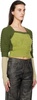 Green Furry Chunky Knit Sweater