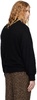 Black Brushed Wool Cashmere Silk Sweater