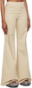 Beige Flared Trousers