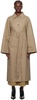 Khaki Mool Trench Coat