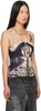 Beige Graphic Tank Top