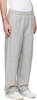 Gray Wide Leg Duck Varsity Sweatpants