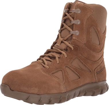 Reebok Men's Rb8809 Sublite Cushion Composite Toe 8" Tactical Boot with Side Zipper Coyote Military