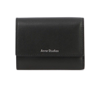 Logo Detailed Tri-fold Wallet