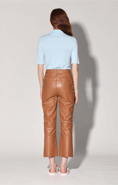 selma pant, camel - leather