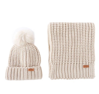 Barbour Saltburn Beanie & Scarf Knit Set