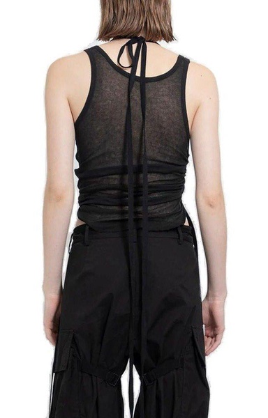 Ann Demeulemeester Mara Wrinkled Cropped Tank Top