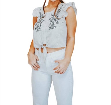 talk flirty to me crop top in grey