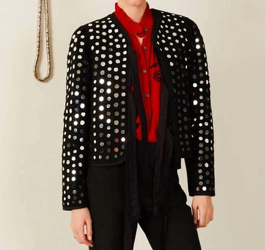 pasha disco jacket in onyx