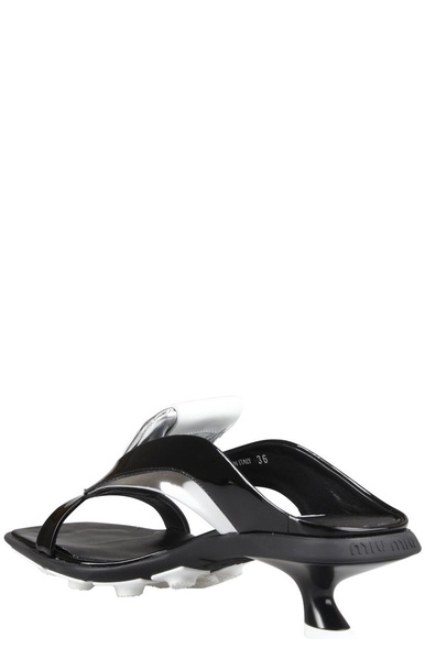 Miu Miu Logo Printed Technical Sandals