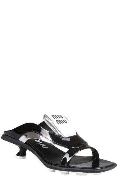 Miu Miu Logo Printed Technical Sandals