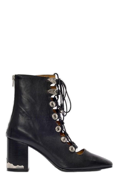 Toga Pulla Pointed Toe Laced Ankle Boots