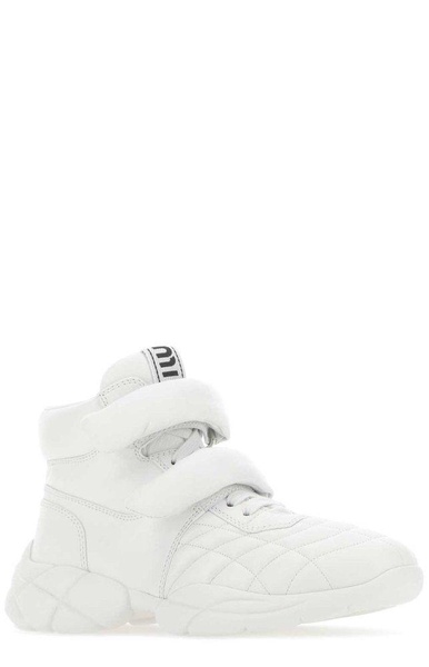 Miu Miu Touch Strap High Top Sneakers