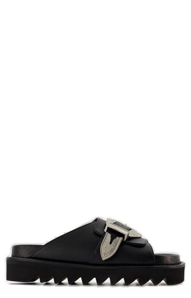 Toga Western-Style Buckle Detailed Slip-On Sandals